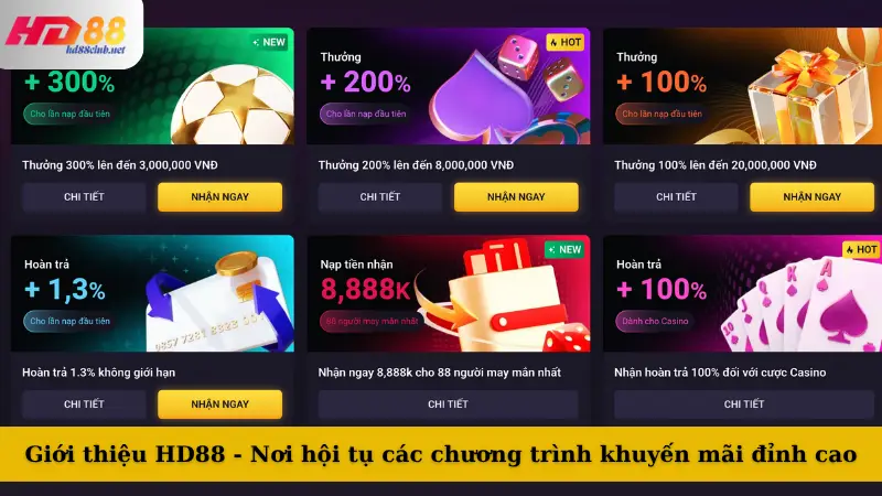 Giới thiệu HD88 - Nơi hội tụ các chương trình khuyến mãi đỉnh cao