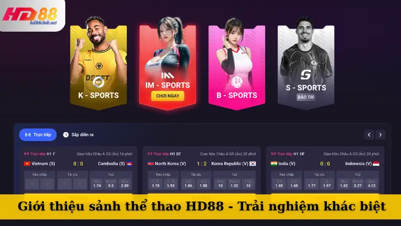 Giới thiệu sảnh thể thao HD88 - Trải nghiệm khác biệt