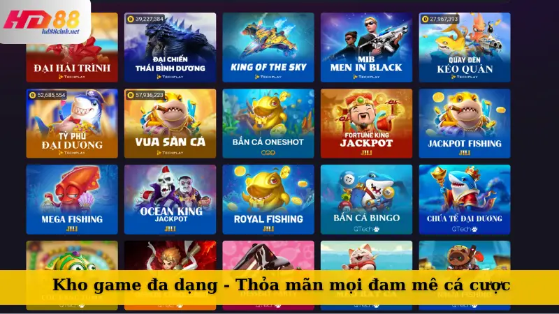 Kho game đa dạng - Thỏa mãn mọi đam mê cá cược