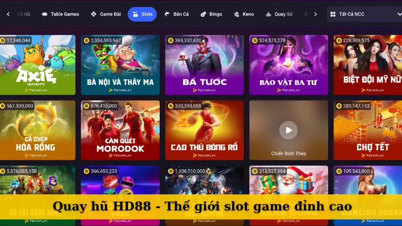 Quay hũ HD88 - Thế giới slot game đỉnh cao